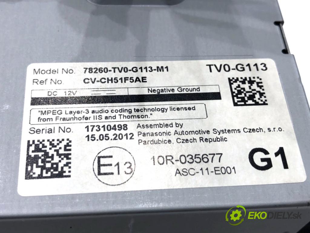 HONDA CIVIC IX liftback 2012 73 kW 1.4 i-VTEC (FK1) 1339 Dislpej 78260-TV0-G113-M1 (Prístrojová doska)
