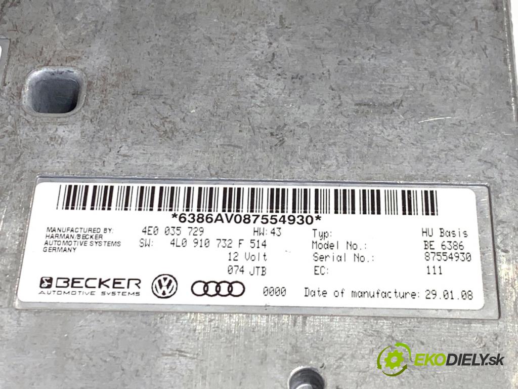 AUDI Q7 4L SUV 2006 171 kW 3.0 TDI quattro 2967 Modul BLUETOOTH 4E0035729 (Riadiaca jednotka ostatné)