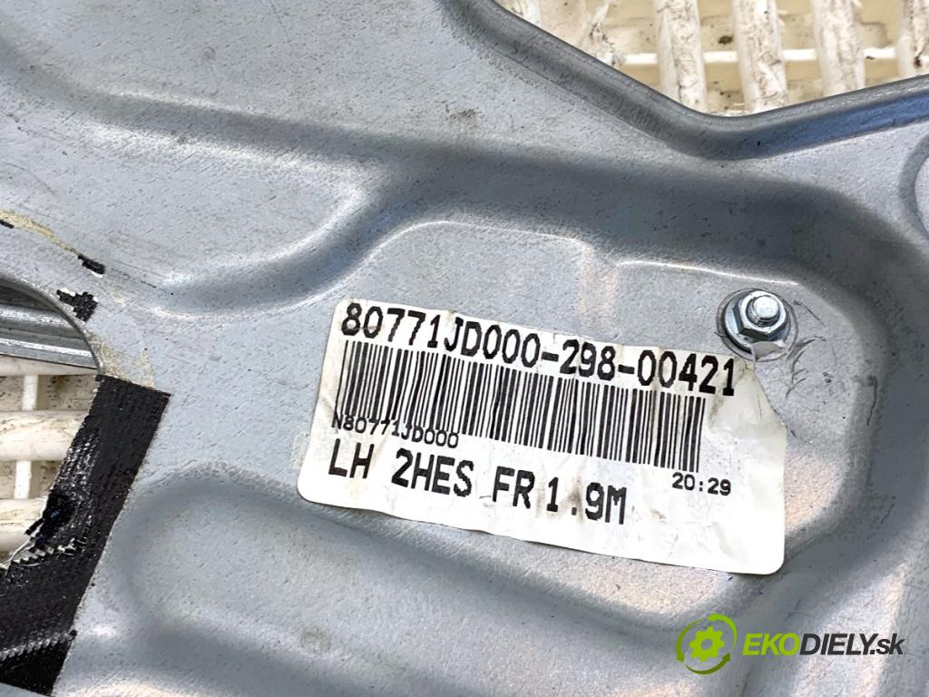 NISSAN QASHQAI J10 SUV 2008 84 kW 1.6 1598 mechanismus okna levý přední část 80771JD000