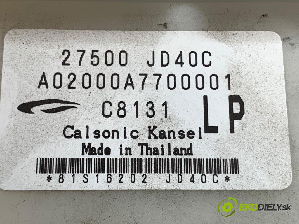 NISSAN QASHQAI J10 SUV 2008 84 kW 1.6 1598 Panel ovládaní topení 27500-JD40C (Páčky pod volantem)