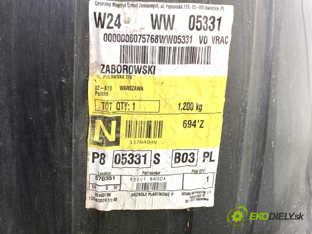 NISSAN QASHQAI J10 SUV 2008 84 kW 1.6 1598 podblatník ľavy predný