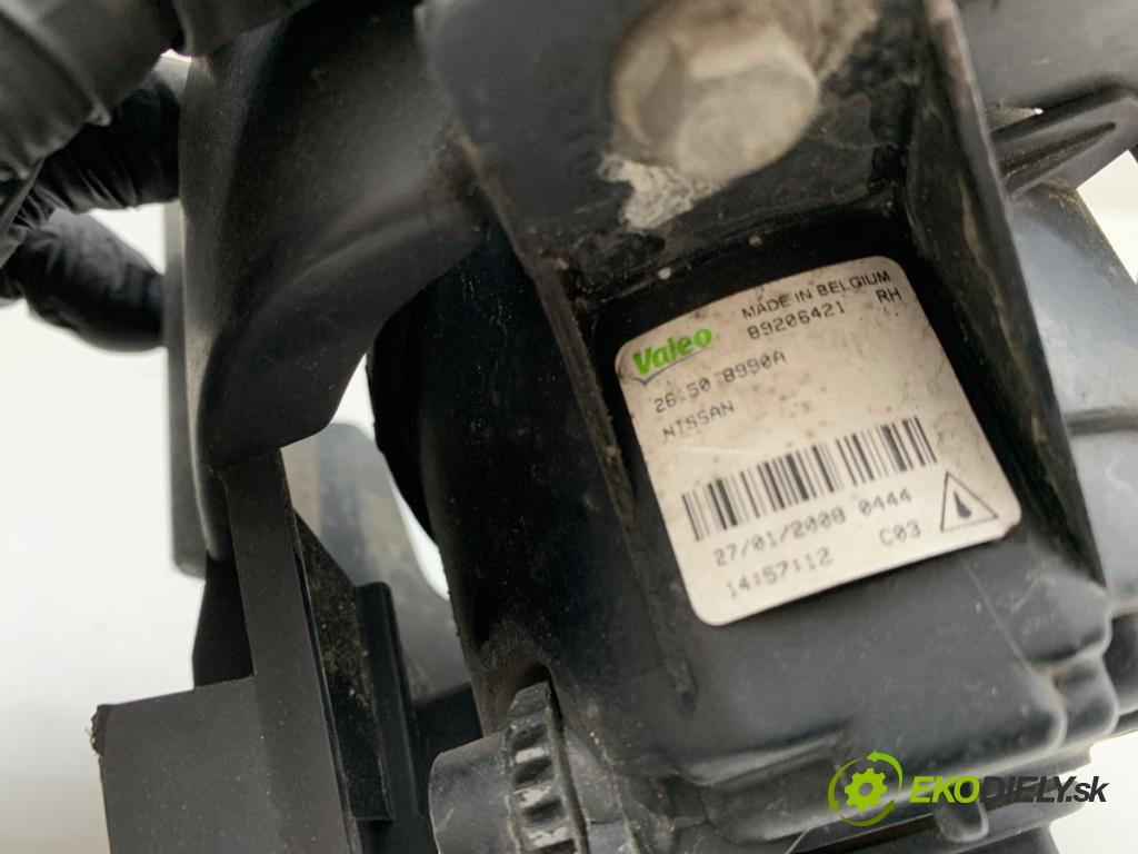 NISSAN QASHQAI J10 SUV 2008 84 kW 1.6 1598 hmlové svetlo, hmlovka pravý přední část