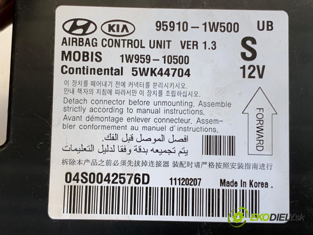 KIA RIO III sedan 2012 63 kW 1.25 CVVT 1248 senzor airbag 95910-1W500 (Snímač)