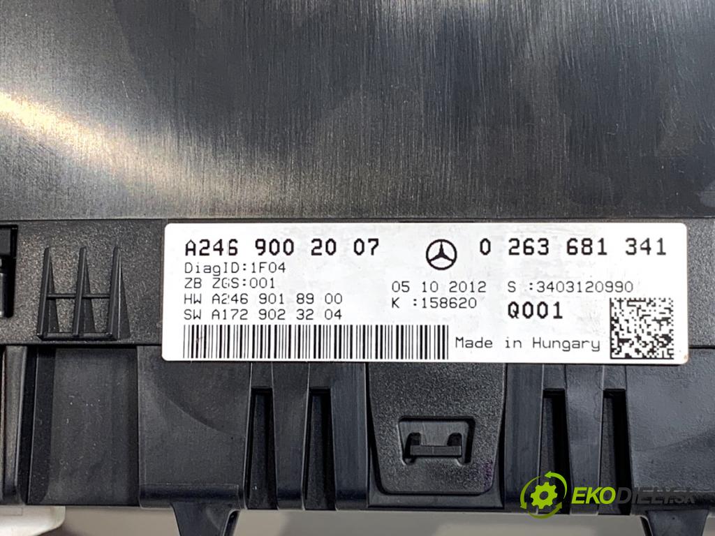 MERCEDES-BENZ W246 liftback 2012 100 kW B 200 CDI (246.201) 1796 Prístrojovka A2469002007 (Prístrojová doska)