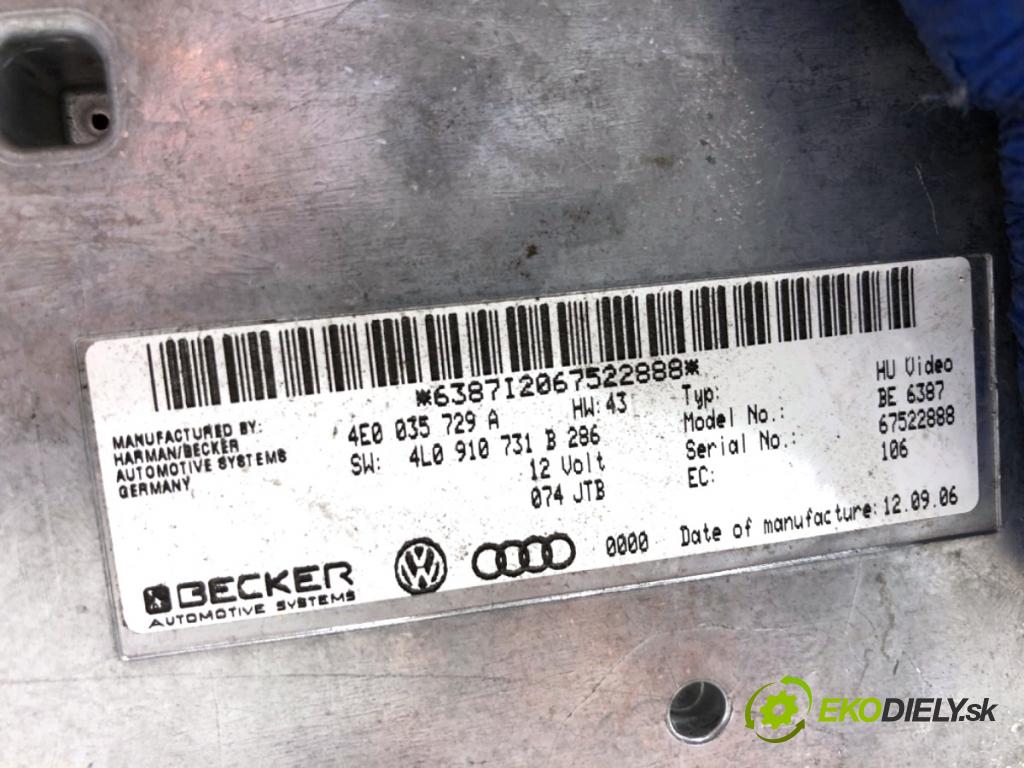 AUDI Q7 4L SUV 2008 176 kW 3.0 TDI quattro 2967 modul BLUETOOTH 4E0035729A (Řídící jednotka ostatní)