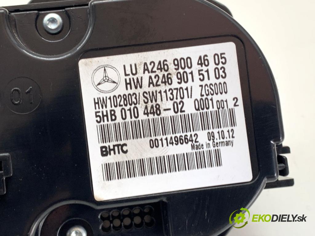 MERCEDES-BENZ W246 liftback 2012 100 kW B 200 CDI (246.201) 1796 Panel ovládaní topení A2469004605 (Páčky pod volantem)