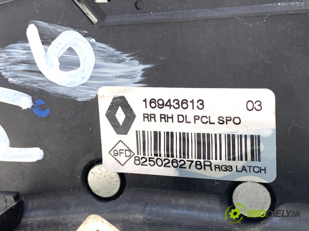 RENAULT ESPACE V nadwozie wielkoprzestrzenne (MPV) 2017 118 kW 1.6 dCi 160 1598 zámok Dvere pravy zad 825026278R