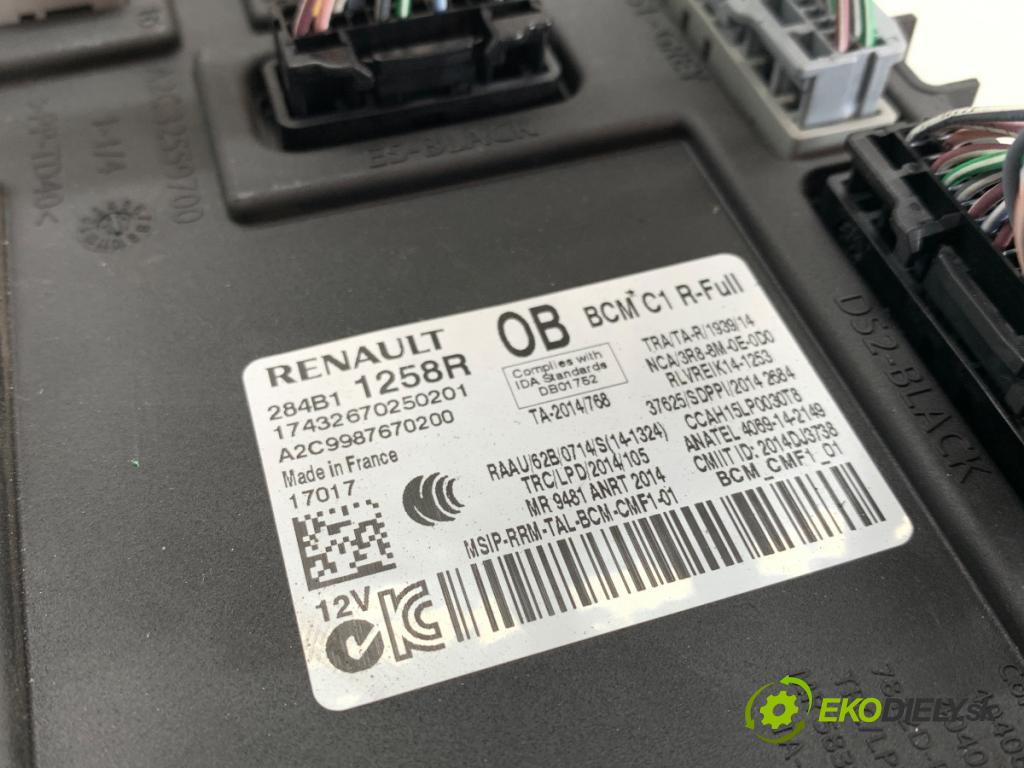 RENAULT ESPACE V nadwozie wielkoprzestrzenne (MPV) 2017 118 kW 1.6 dCi 160 1598 modul BSI 284B11258R (Pojistková skříňka)