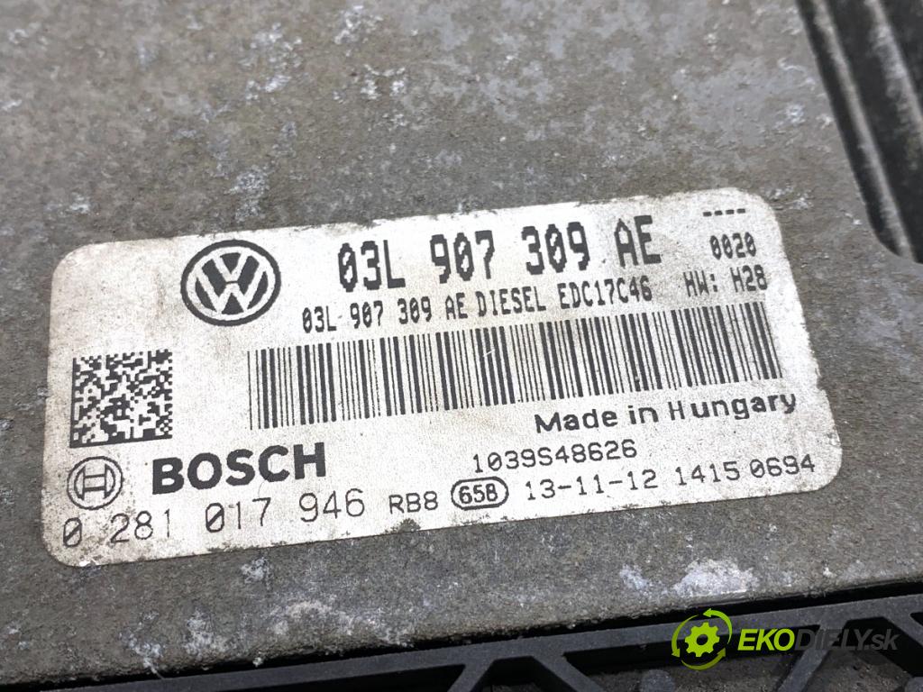 VW CC B7 coupe 2013 130 kW 2.0 TDI 4motion 1968 řídící jednotka motora 03L907309AE (Řídicí jednotka)
