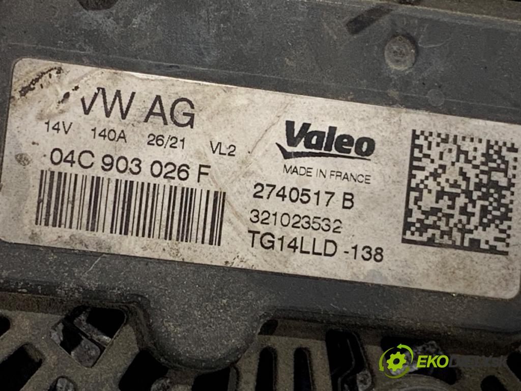 SKODA FABIA III Kombi 2019 55 kW 1.0 999 Alternátor 04C903026F (Alternátor)
