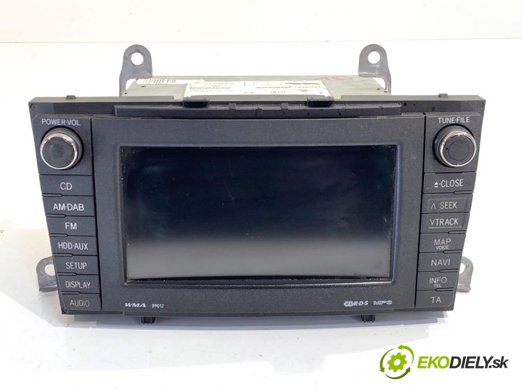 TOYOTA AVENSIS T27 Kombi 2009 93 kW 2.0 D-4D (ADT270_) 1998 RADIO 86120-20A80 (Audio zariadenie)