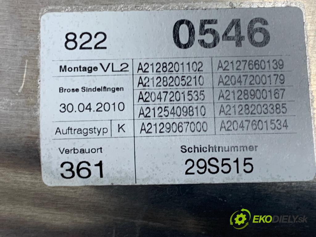 MERCEDES-BENZ W212 sedan 2010 150 kW E 300 CDI (212.020) 2987 Mechanizmus okna ľavy predný A2128201102