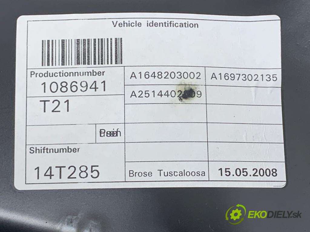 MERCEDES-BENZ W251 nadwozie wielkoprzestrzenne (MPV) 2008 165 kW R 320 CDI 4-matic (251.022, 251.122) 2987 Mechanizmus okna ľavy zad A2518200108