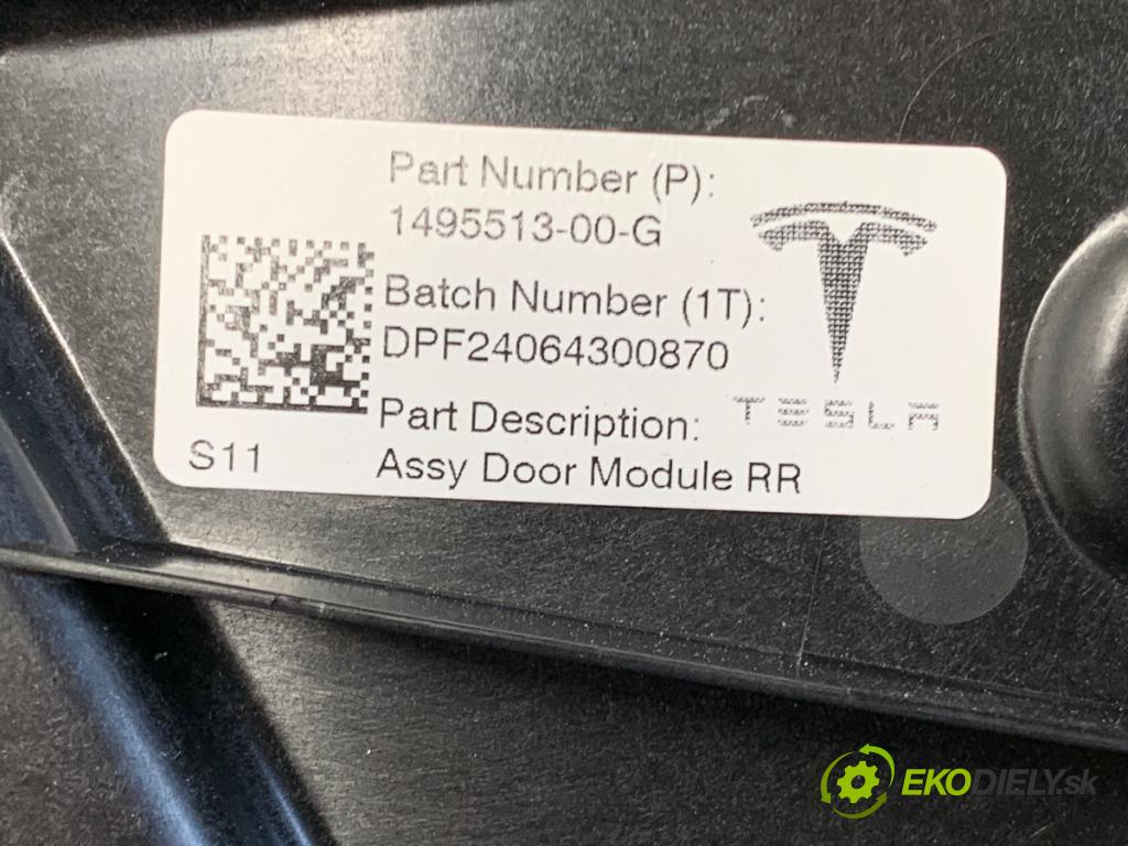TESLA MODEL Y SUV 2024 220 kW EV Mechanizmus okna pravy zad 1495513-00-G