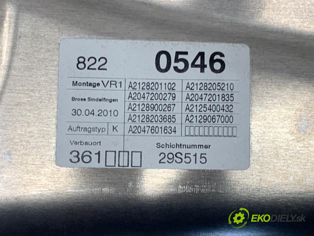 MERCEDES-BENZ W212 sedan 2010 150 kW E 300 CDI (212.020) 2987 Mechanizmus okna pravy predný A2128201102