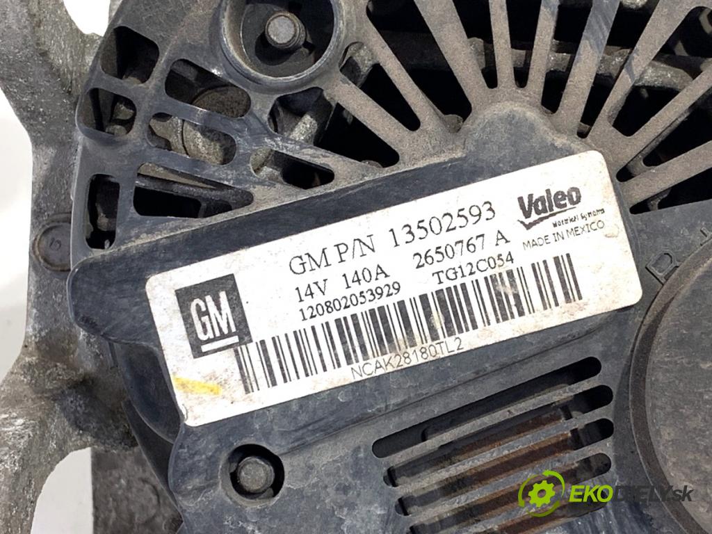 OPEL MOKKA SUV 2012 85 kW 1.6 (_76) 1598 Alternátor 13502593 (Alternátor)