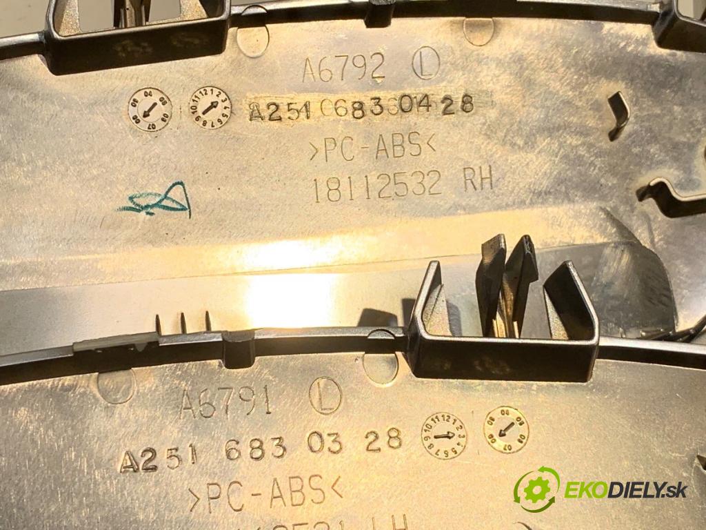 MERCEDES-BENZ W251 nadwozie wielkoprzestrzenne (MPV) 2008 165 kW R 320 CDI 4-matic (251.022, 251.122) 2987 lišty kryt A2516801717 A2516800671 (Lišta)