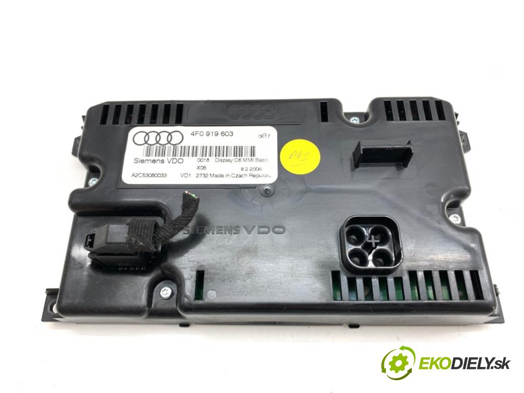 AUDI A6 C6 sedan 2006 125 kW 2.0 TFSI 1984 Displej 4F0919603 (Přístrojová deska)