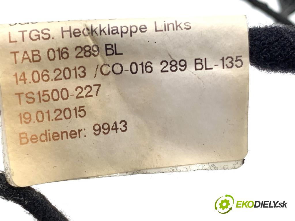 VW GOLF VII Kombi 2015 77 kW 1.6 TDI 1598 Káblovačka dverí kufra zad