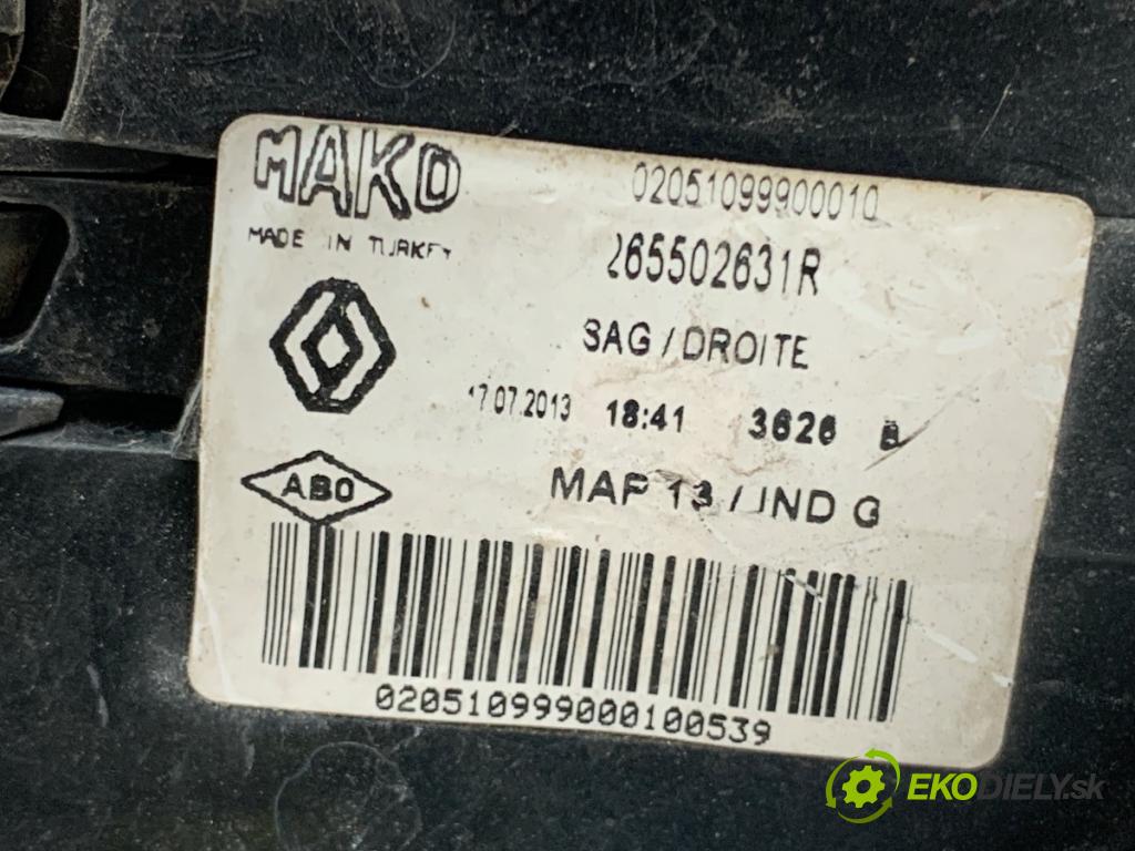 RENAULT CLIO IV liftback 2013 54 kW 1.2 16V 1149 Svetlo pravy zad 265502631R