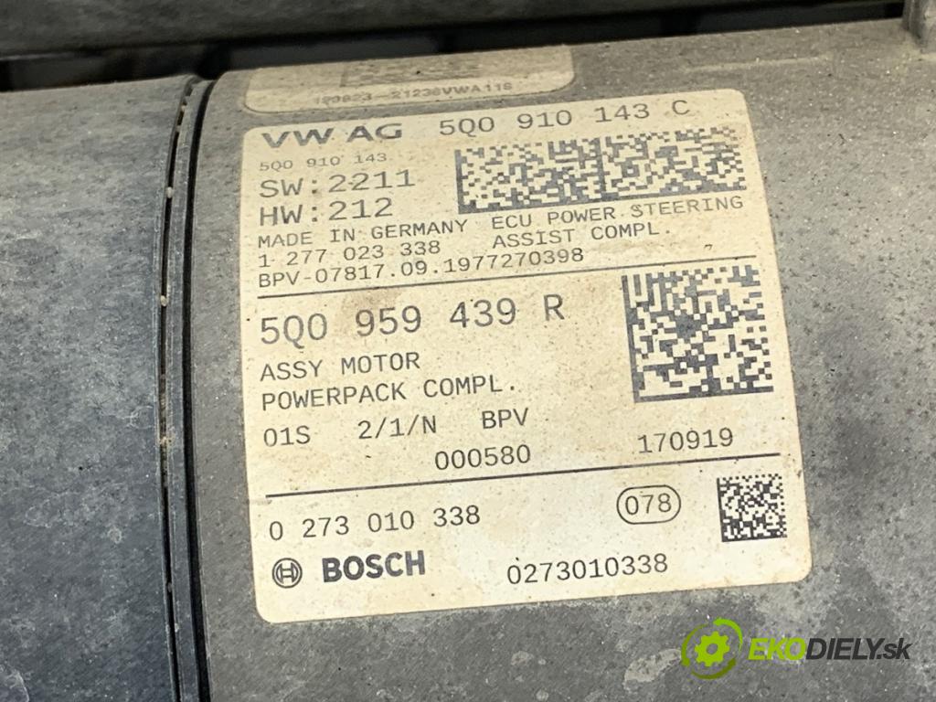 VW PASSAT B8 Kombi 2019 110 kW 2.0 TDI 1968 riadenie volantu Riadenie 5Q0959439R