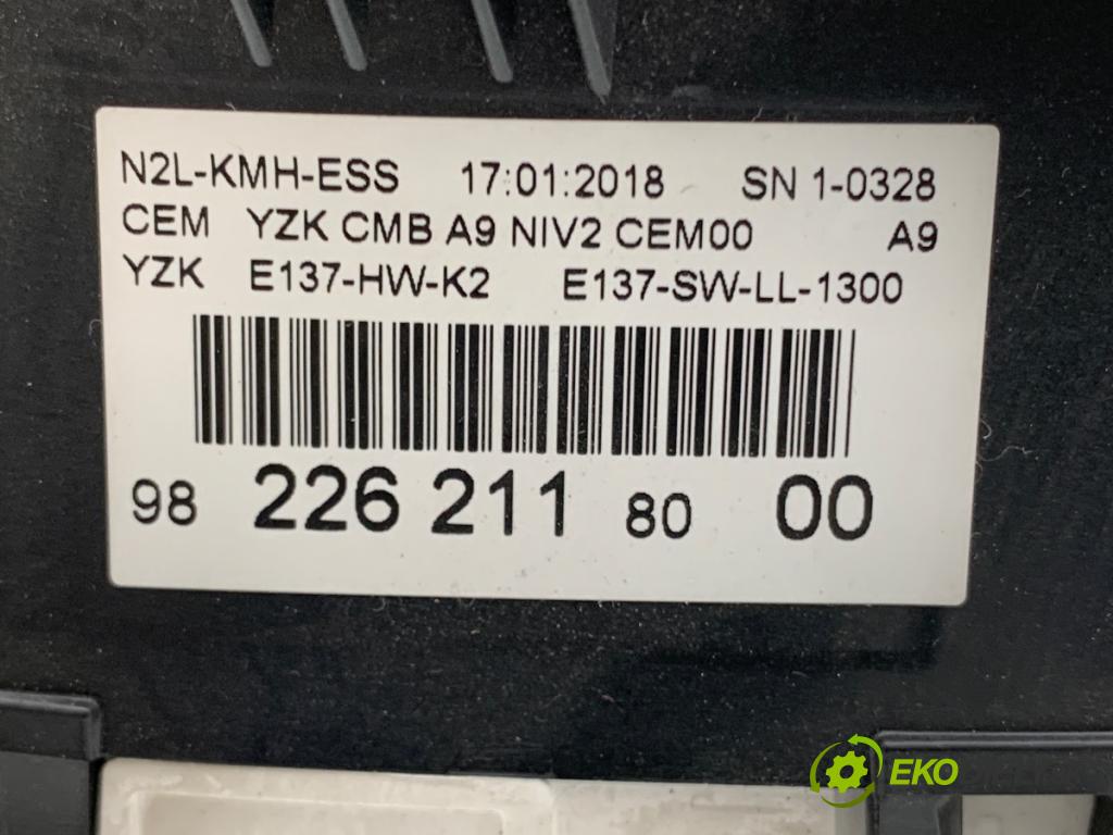PEUGEOT 2008 I SUV 2018 60 kW 1.2 VTi 1199 prístrojovka 9822621180 (Přístrojová deska)