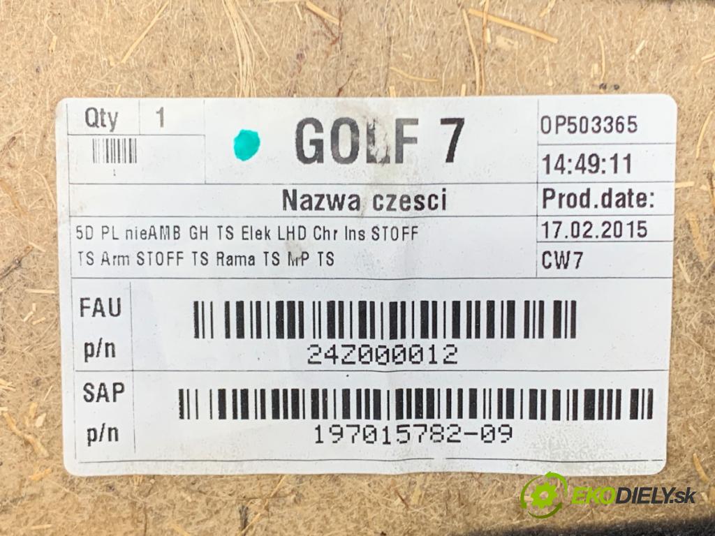 VW GOLF VII Kombi 2015 77 kW 1.6 TDI 1598 čalúnenie Dvere ľavy predný
