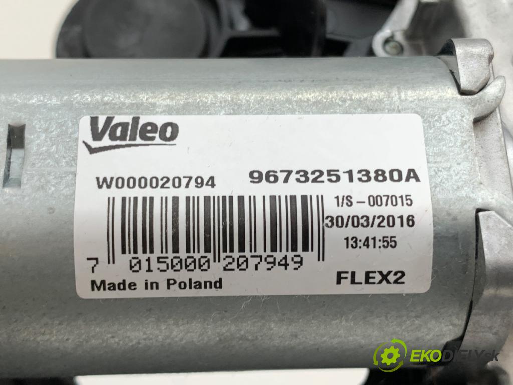 PEUGEOT 208 I liftback 2016 81 kW 1.2 THP 110 1199 motor stěračů zadní část 9673251380A