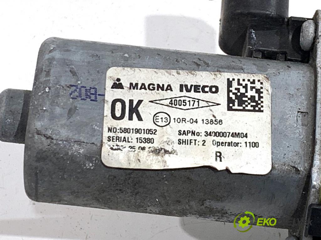 IVECO DAILY VI Skrzynia 2018 100 kW 33S14, 35S14, 35C14 2287 Mechanizmus okna pravy predný 5801901052