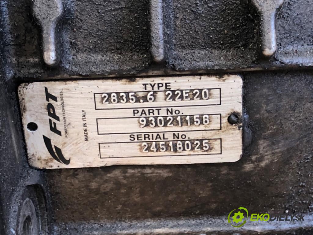 IVECO DAILY VI Skrzynia 2018 100 kW 33S14, 35S14, 35C14 2287 převodovka 2835.6 93021158 (Převodovka)
