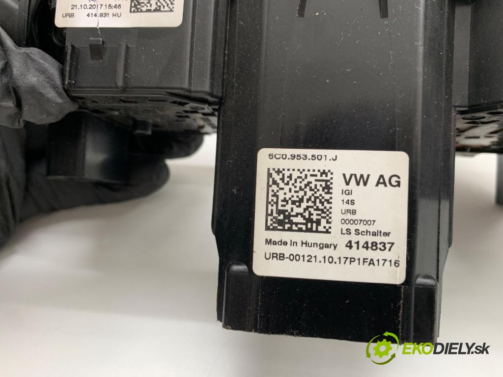 SKODA FABIA III Kombi 2017 77 kW 1.4 TDI 1422 přepínač kombinovaný 6C0953501J (Páčky pod volantem)