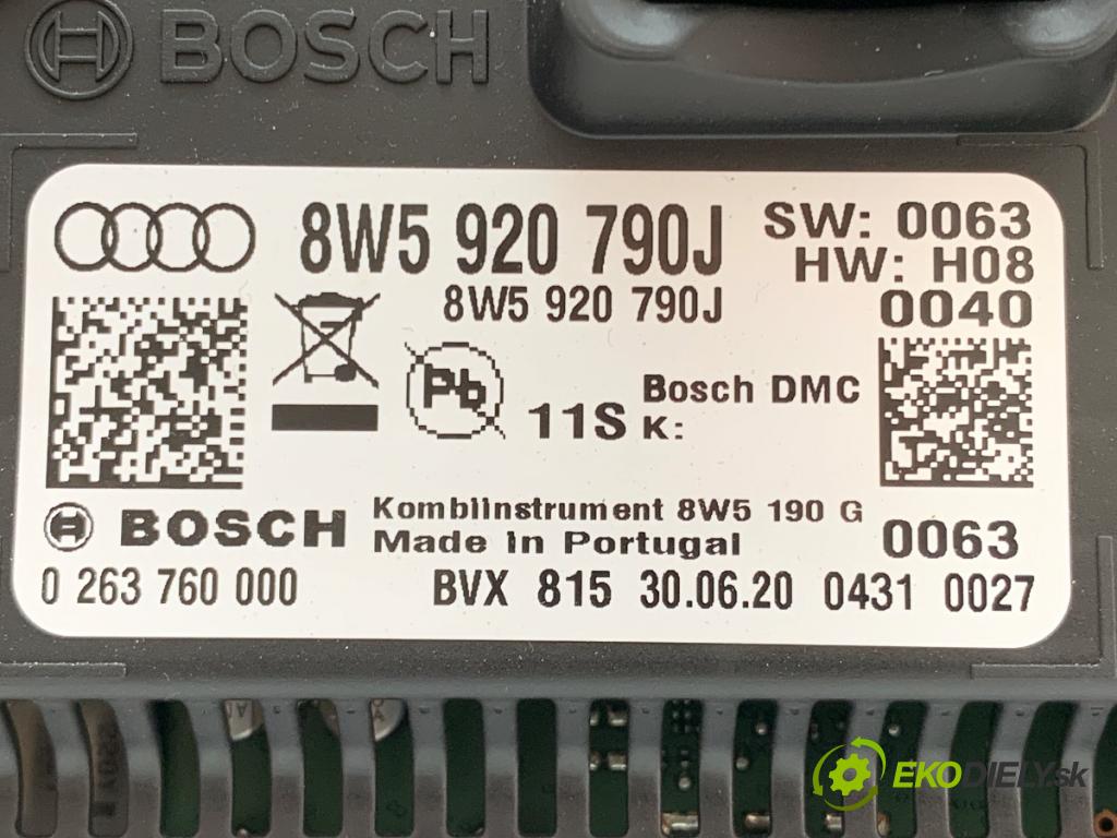 AUDI A5 F5 liftback 2020 140 kW 40 TDI 1968 prístrojovka 8W5920790J (Přístrojová deska)