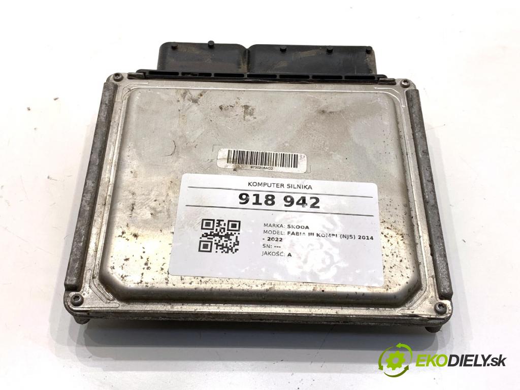 SKODA FABIA III Kombi 2017 77 kW 1.4 TDI 1422 riadiaca jednotka Motor 04B907445 (Riadiaca jednotka)