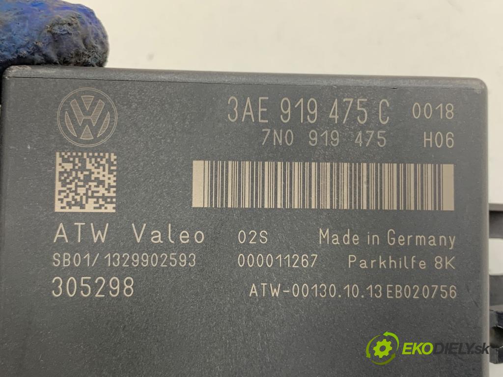 VW PASSAT B7 sedan 2013 103 kW 2.0 TDI 1968 modul PDC 3AE919475C (Řídící jednotka ostatní)
