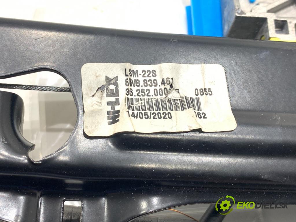 AUDI A5 F5 liftback 2020 140 kW 40 TDI 1968 mechanismus okna levý zadní část 8W8839461