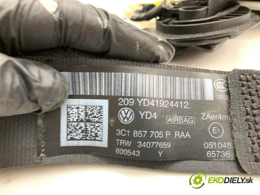 VW PASSAT B7 sedan 2013 103 kW 2.0 TDI 1968 držák bezpečnost levý přední část 3C1857705P