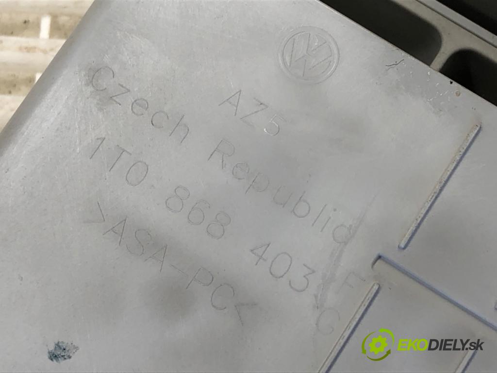 VW SHARAN nadwozie wielkoprzestrzenne (MPV) 2014 103 kW 2.0 TDI 1968 přihrádka kastlík čalounění 1T0868403G (Přihrádka (kastlík))