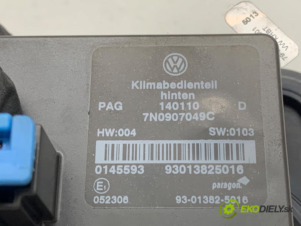VW SHARAN nadwozie wielkoprzestrzenne (MPV) 2014 103 kW 2.0 TDI 1968 Panel ovládaní topení zadní část 7N0907049C