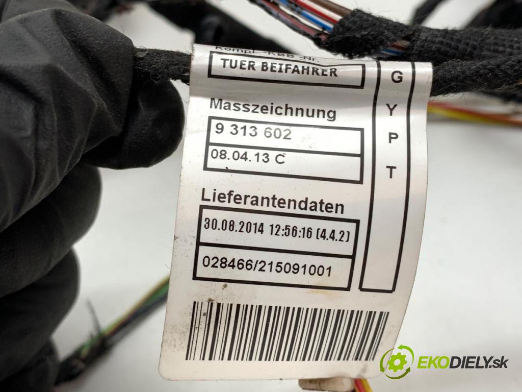 BMW F30 sedan 2014 155 kW 325 d 1995 káblovačka dveře přední část pravý 9313633