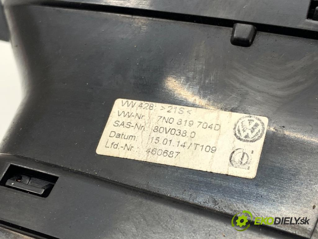 VW SHARAN nadwozie wielkoprzestrzenne (MPV) 2014 103 kW 2.0 TDI 1968 mří topení pravý přední část 7N0819704D
