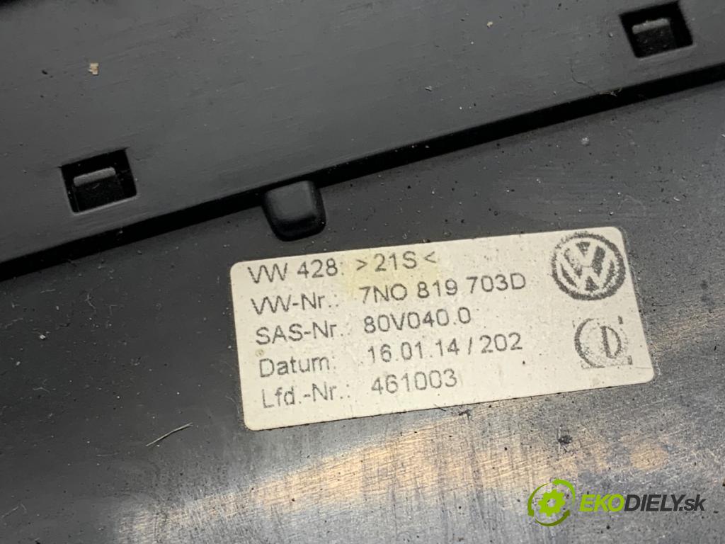 VW SHARAN nadwozie wielkoprzestrzenne (MPV) 2014 103 kW 2.0 TDI 1968 mří topení levý přední část 7N0819703D