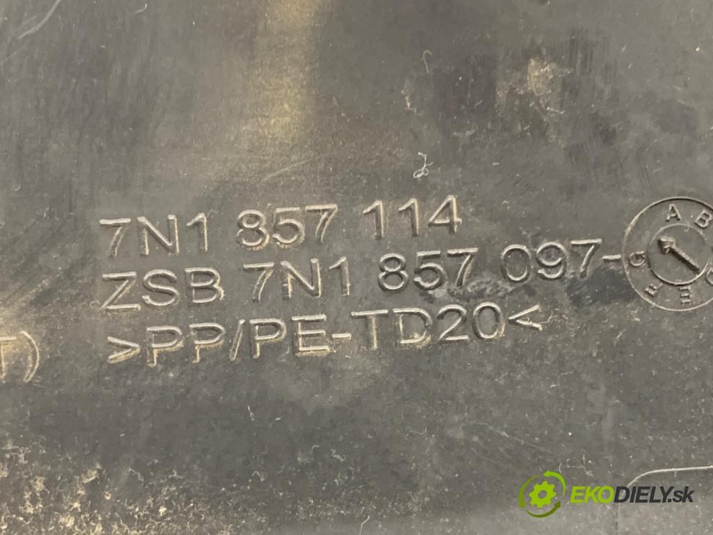 VW SHARAN nadwozie wielkoprzestrzenne (MPV) 2014 103 kW 2.0 TDI 1968 přihrádka kastlík spolujezdce 7N1857114 (Přihrádka (kastlík))