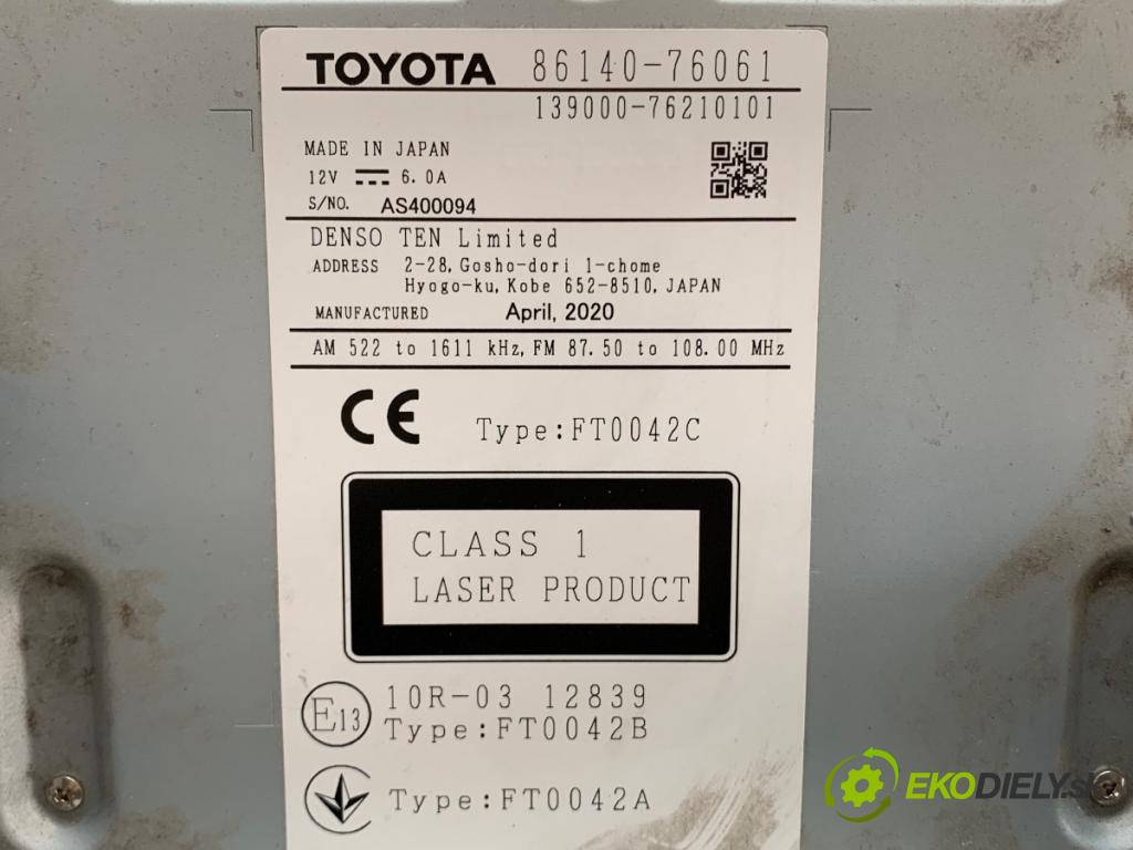 LEXUS CT liftback 2020 100 kW 200h (ZWA10_) 1798 RADIO 86140-76061 (Audio zařízení)