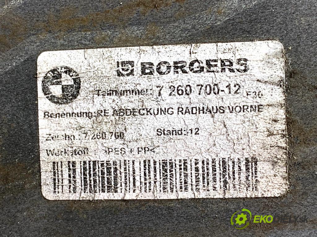 BMW F30 sedan 2014 155 kW 325 d 1995 podblatník pravy predný 7260726
