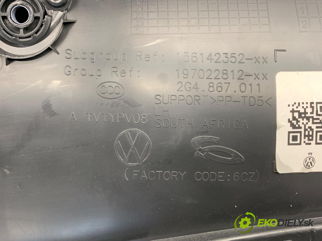 VW POLO VI liftback 2018 70 kW 1.0 TSI 999 čalúnenie Dvere ľavy predný 2G4867011