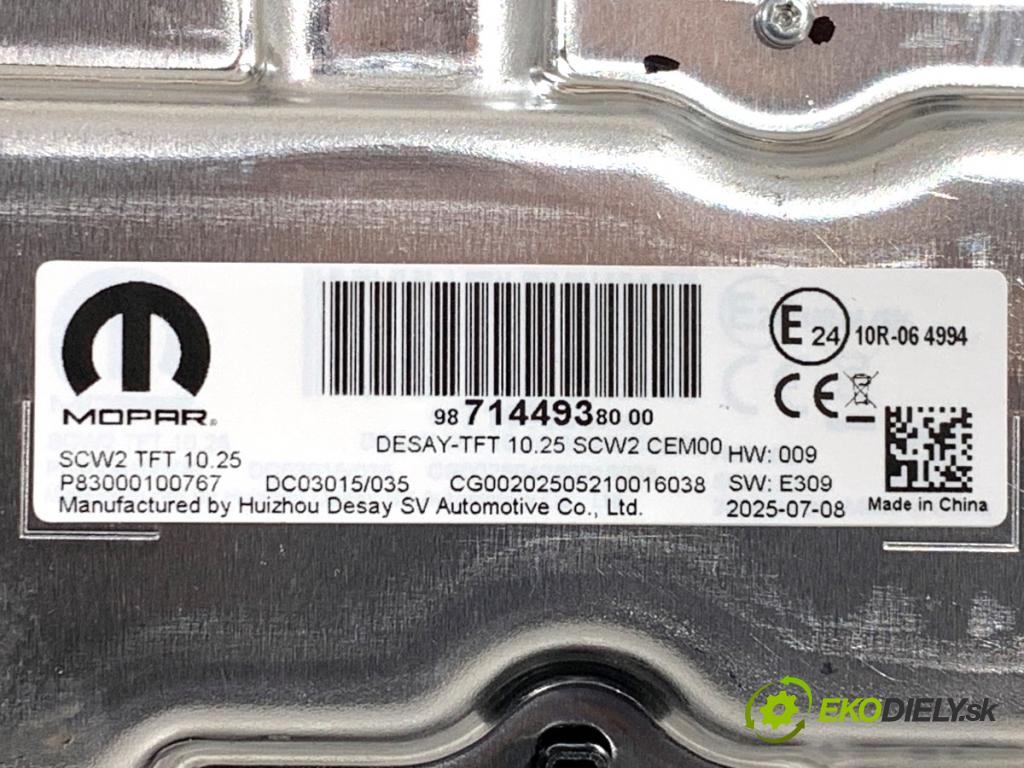 OPEL FRONTERA  2025 100 kW 1.2 MHEV 100kW (136KM) 1199 prístrojovka 9871449380 (Přístrojová deska)