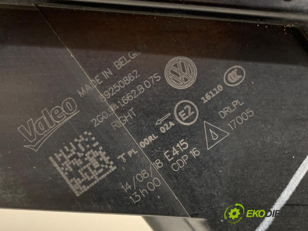 VW POLO VI liftback 2018 70 kW 1.0 TSI 999 hmlové svetlo, hmlovka pravý přední část 2G0941662B