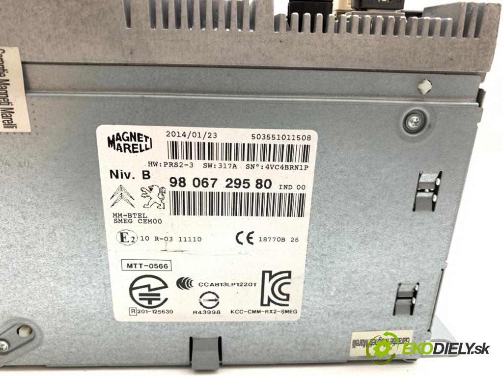 PEUGEOT 208 I liftback 2014 60 kW 1.2 VTI 82 1199 RADIO 9806729580 (Audio zariadenie)