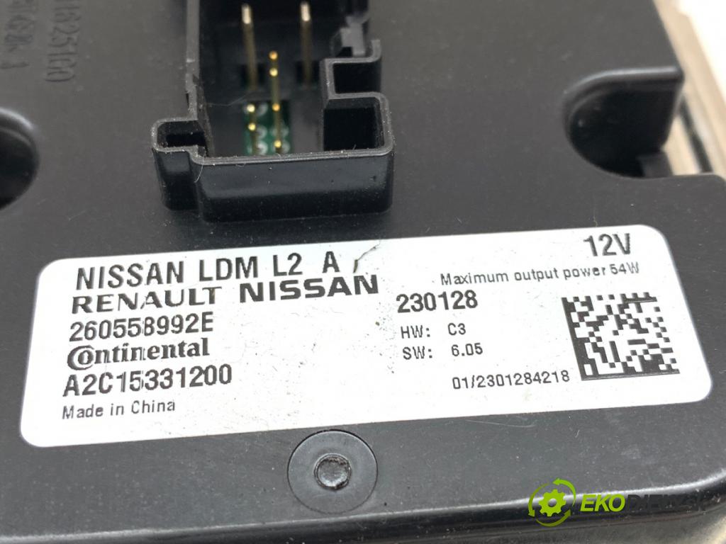 NISSAN JUKE SUV 2023 84 kW 1.0 999 měnič XENON 260558992E (Řídící jednotka xenonu)