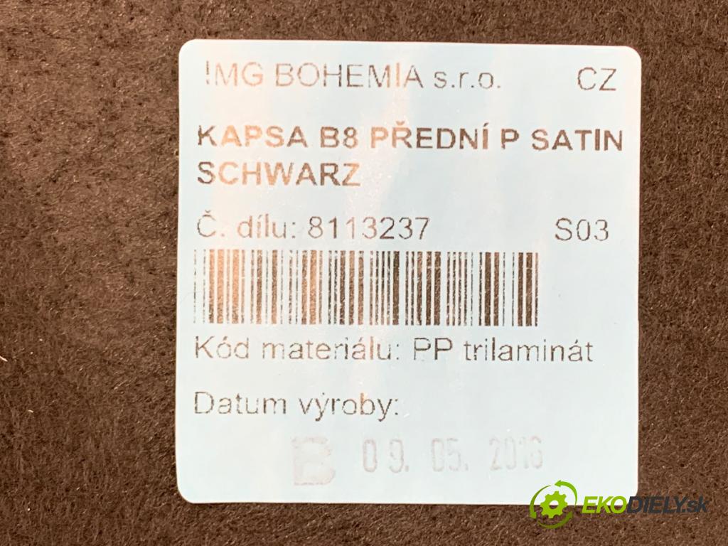 SKODA SUPERB III Kombi 2016 110 kW 2.0 TDI 1968 ča dveře pravý přední část